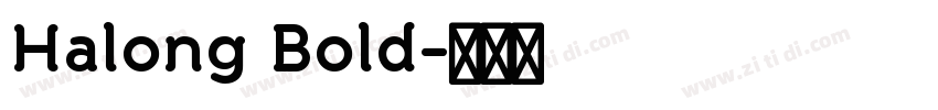 Halong Bold字体转换